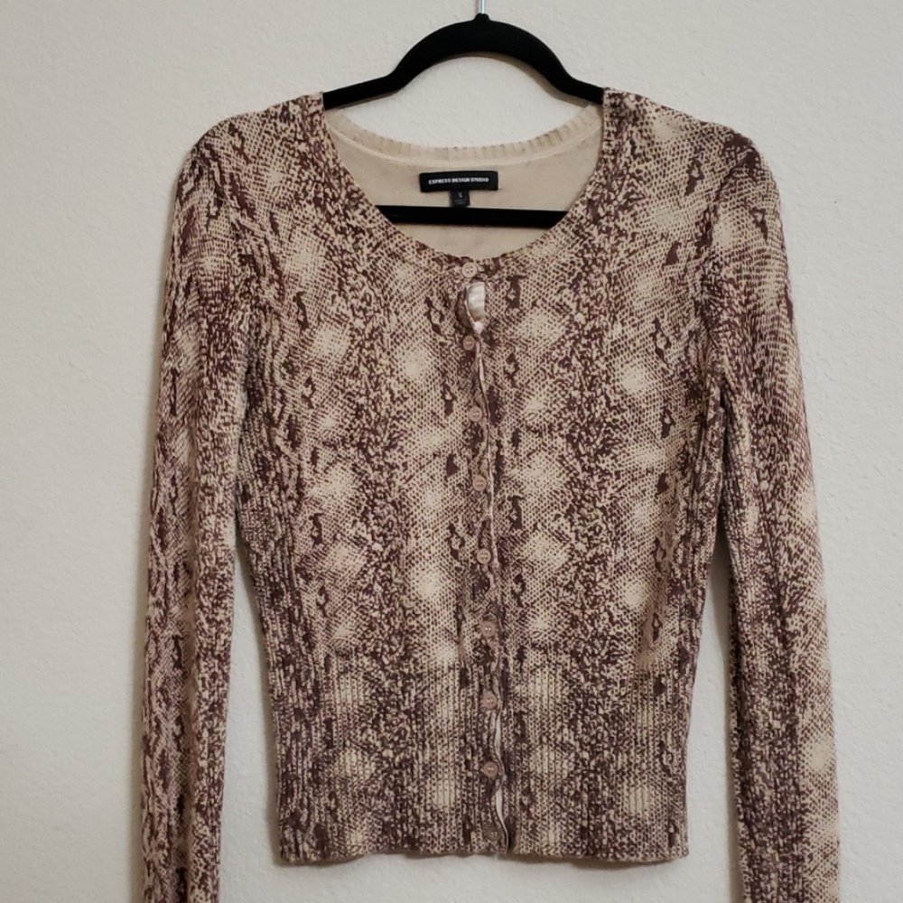 A super soft  snakeprint sweater,